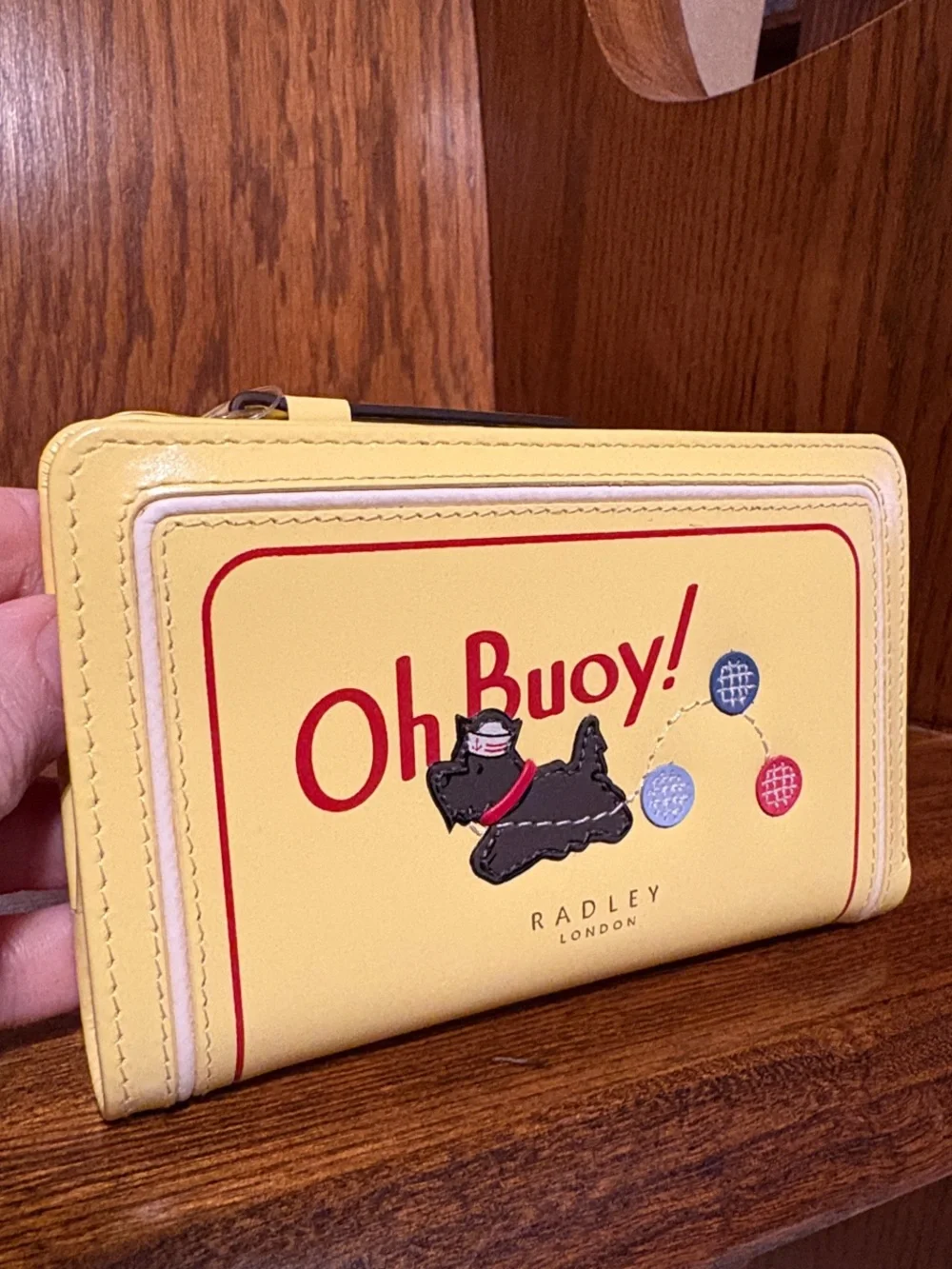 NWT-Radley London-Oh Buoy 🛟 Medium Bifold Wallet-Light Yellow-$108
